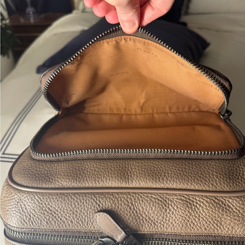 Leather Coach Gotham Backpack in Tan/Stone Color - Picture 8 of 16